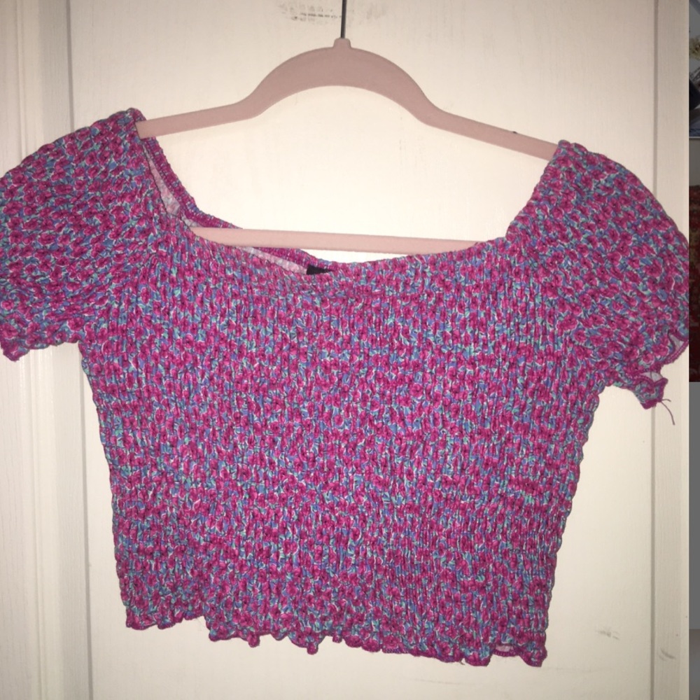 Off the shoulder floral top